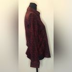 Talbots - Black and red cheetah print button down shirt Size 8P Photo 1