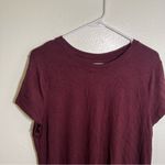 A New Day Crewneck T-Shirt Ribbed Burgundy XL Photo 3