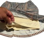Three Pink Hearts Skort Women's XL Brown Plaid Pleated Mini Skirt With Shorts Photo 3