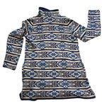 Lucky Brand Open Long Sleeve Cozy Cardigan Nordic Ivory Blue Women's Small Photo 1