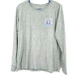 Vineyard Vines Size Medium Shirt Gray Pocket Tee Long Sleeve Buoy Crazy Nautical Photo 0
