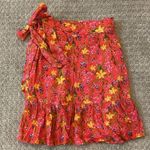 Gap  Pink Floral Ruffle Wrap Skirt Photo 1