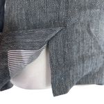 J.Crew  Dalton Herringbone Blazer Jacket 8 TALL Blue Gold Buttons Crest Linen Photo 5