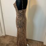 Nasty Gal 14. Zebra Print Cowl Neck Swim Coverup - Brown and Black Size 6 Photo 6