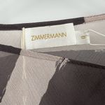 Zimmermann Painted Heart Tier Mini Dress Charcoal Brushstroke Size 0 US 4 NWT Photo 8