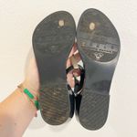 Melissa  Sandals Women Sz 6 Black Honey Chrome Jelly Metallic T-Strap Gold Photo 6