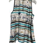 Worth Men's Sleeveless Silk Summer Print Top Blue Size M Size M Photo 6