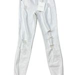 New KanCan Estilio Distressed Skinny Jeans Womens 0/23 White Ram Hem Stretch Photo 1