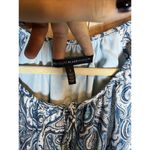 White House | Black Market Women Blue Casual Dress SZ 2 Split Sleeve Smocked Waist Photo 2