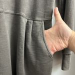 Gap  MEDIUM Gray Sweater Dress Long Sleeve Lagenlook with Pockets Distressed Fade Photo 6