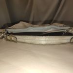 Coach Colette Magenta Large Beige Leather Tote Bag Blue Interior Silver Hardware Photo 9