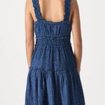 GAP DOEN Eyelet Tiered Maxi Dress Denim Blue Sleeveless Women's Size L Size L Photo 1