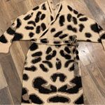 Cool Attitude Cameo Batwing Beige Animal Print Knit Dress Size XL Photo 9