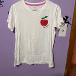 Kate Spade  White Tee with Red Apple Motif Photo 1