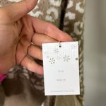 Jessica Simpson NWT  Beige & White Animal Print Fuzzy Cropped Cardigan - Small Photo 4