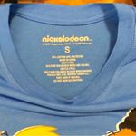 Nickelodeon NWT Hey Arnold! Azure Blue Graphic Baby Tee Cropped T-shirt - Small Photo 3