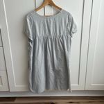 CP Shades Linen Tunic Dress Short Sleeve Lagenlook Mixed Media Gray Womens L Photo 1