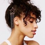 Free People Chain Fringe Star Shape Hair Clip Barrette Photo 4