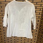 Mountain Lake  White Embroidered Top Size Small Photo 1