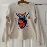 MOTHER Cream Cosmic Astrological Cotton‎ Sweatshirt Size XS EUC Red Photo 3