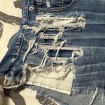 American Eagle Outfitters Blue Distressed Jean Shorts Photo 2