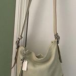 Coach  Leather Crossbody Bag  Mint-Green Pebbled Leather Tassel Shoulder Purse Photo 0