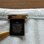 Magaschoni T-Shirt Women's Medium Light Blue Stretch Knit Top Deep V Neck Photo 2