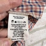 Voy Brand Clothing Paige Plaid Ruffle Short Sleeve Button Down Shirt Size S Blue Photo 9