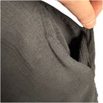 Free People  Black Cotton Gauze Spaghetti Strap Midi Dress Size Medium Womens Photo 3