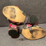 Topshop | Floral Embroidered Floral Women's Heels Pink Gray Tie Up Size 36 Photo 7