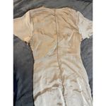 Show Me Your Mumu Size Large Rome Twist Gown Champagne Luxe Satin Maxi Sleeve Photo 6