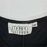 Marian & Maral Slinky Black & Metallic Silver Full Length Formal Maxi Dress Size M Photo 10