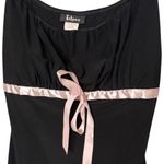 American Vintage 90s Y2K vintage black whimsy Goth ribbon pink coquette dress medium by Taboo Photo 6