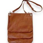 Tic Tac Toe Maxime Crossbody Three Piece Large Interchangeable Whiskey Leather Brown Photo 0