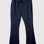 Panache Womens Pants Black Terry Flare Sweatpants Embroidered Casual Size Large Photo 0