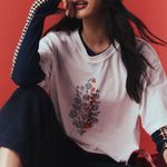 Free People Movement NWT NWT  Inspire Buti Logo Tee In White Combo Photo 1