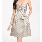 Eliza J  Embellished Strapless Metallic Satin Party Bridesmaid Dress Size 6 New Photo 2