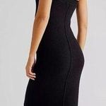 Free People Beach Rio Sweater Maxi Dress Medium Black Knit Strapless Stretch Photo 1