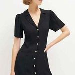 Reformation  Randi Dress Gold Buttons Collared Mini Dress Womens Size 2 Photo 0