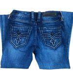 Rock Revival Luz Mid-Rise Flair Cropped Raw Hem Jeans 28 Photo 3