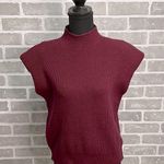 Vintage Burgundy Sweater | Cap sleeve | Shoulder Pads | Women’s Size Medium Red Photo 0