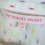 Victoria's Secret Victoria’s Secret Embroidered Neon Print Pajama Shirt White Multi Large Photo 8