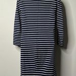 J.Crew  Blue/White Striped Knit 3/4 Sleeve Dress Women's XXS Photo 3