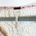 Free People Poppyseed Cotton Marled Knit Sheer Lace Back V Neck Pullover Sweater Photo 1