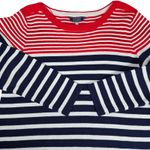 Joules Knitwear Womens Striped Long Sleeve Sweater Dress Pockets Red Navy Blue Size 8 Photo 2