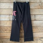 Victoria's Secret Y2K  LOVE PINK Boyfriend Sweatpants Black XS Casual Wide Leg Photo 1