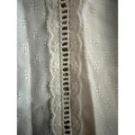 Torrid NEW  Challis Eyelet Blouse Top Size 2 2X Peplum Button Down Ivory Viscose Photo 6