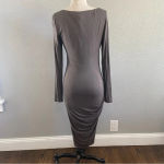 Marciano  Long Sleeve Jaycee Dress‎ Size Medium Ruched Photo 2