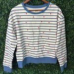 Pact  WOMENS SCATTERED HEARTS SLOUCHY SWEATSHIRT SZ SMALL NWT Photo 0