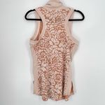 Anthropologie Meadow Rue  Ivory‎ Ribbed Lace Overlay High Neck Sleeveless Top Med Photo 7